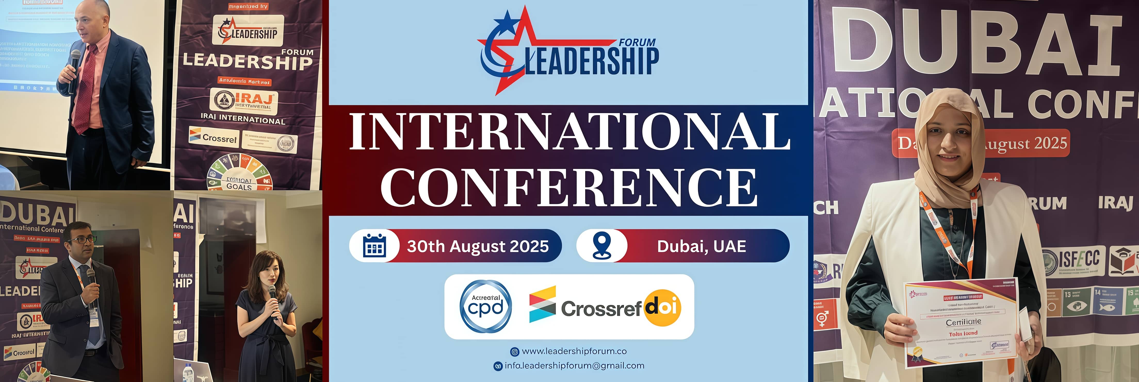 Leadership Forum International Conference in Dubai, UAE, August 30, 2025