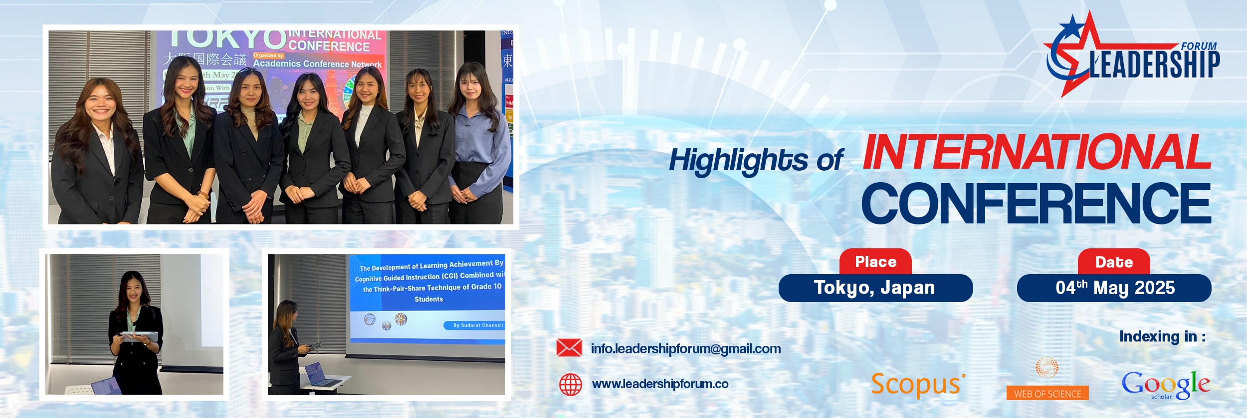 Leadership Forum International Conference in Tokyo, Japan, May 4, 2025